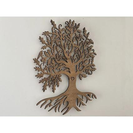 Li-Go 5742/DUB2 - Décoration murale LED à intensité variable, 10 W, 230 V, 90 x 110 cm, chêne