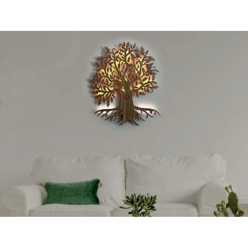 Li-Go 5747/DUB2 - Décoration murale LED à intensité variable LED/10W/230V 45x55 cm chêne