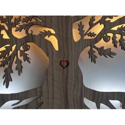 Li-Go 5747/DUB2 - Décoration murale LED à intensité variable LED/10W/230V 45x55 cm chêne