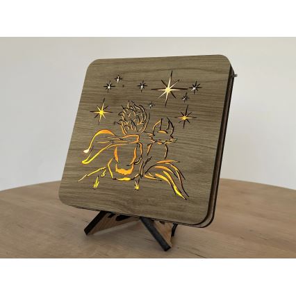 Li-Go 5788/DUB2 - Lampe décorative LED de table LED/12W/230V 19x19 cm chêne/Le Petit Prince