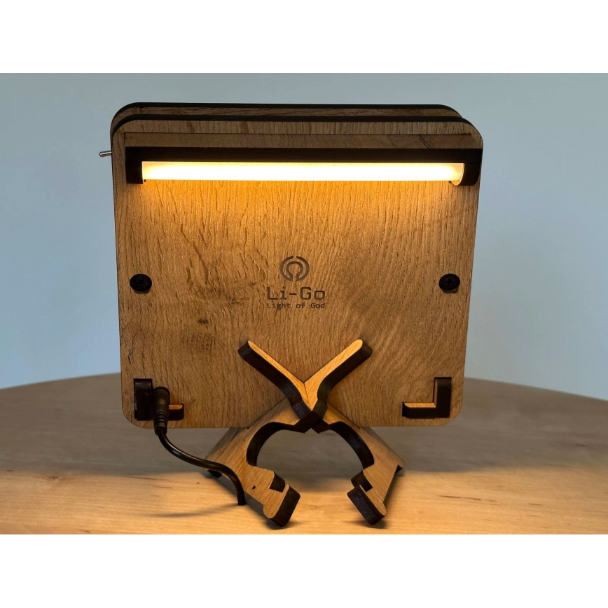 Li-Go 5788/DUB2 - Lampe décorative LED de table LED/12W/230V 19x19 cm chêne/Le Petit Prince