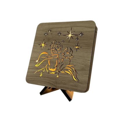 Li-Go 5788/DUB2 - Lampe décorative LED de table LED/12W/230V 19x19 cm chêne/Le Petit Prince