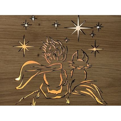 Li-Go 5788/DUB2 - Lampe décorative LED de table LED/12W/230V 19x19 cm chêne/Le Petit Prince