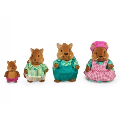 Li'l Woodzeez - Lot de figurines BUSTLEBERRY famille d'écureuils