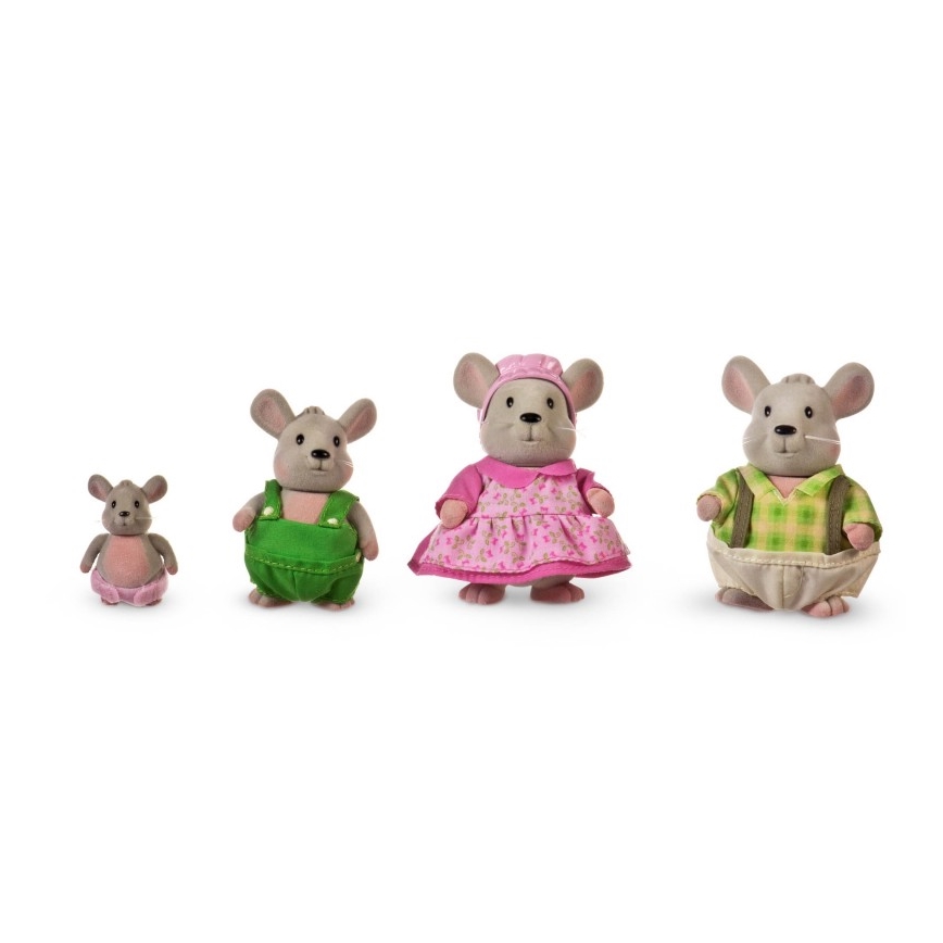 Li'l Woodzeez - Lot de figurines HANDYDANDY famille de souris