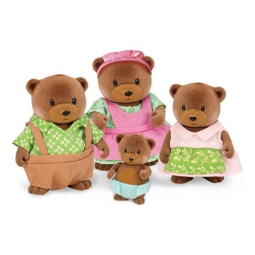 Li'l Woodzeez - Lot de figurines HEALTHNUGGLE famille d'ours
