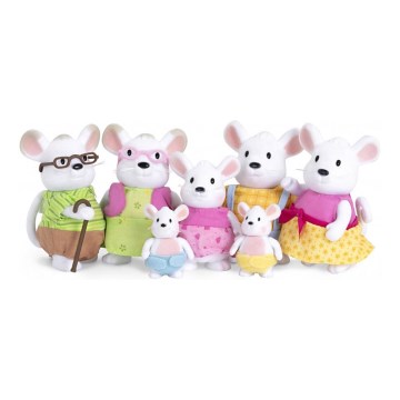 Li'l Woodzeez - Lot de figurines NIBBLEKIN famille de souris