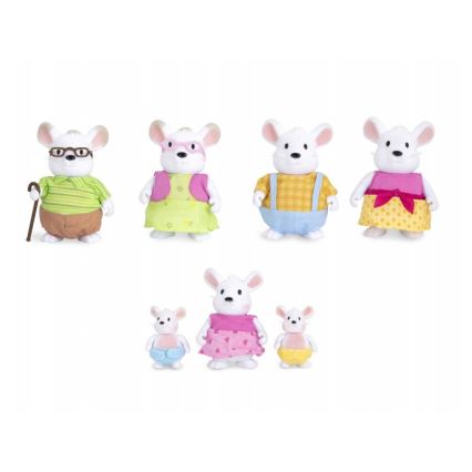 Li'l Woodzeez - Lot de figurines NIBBLEKIN famille de souris