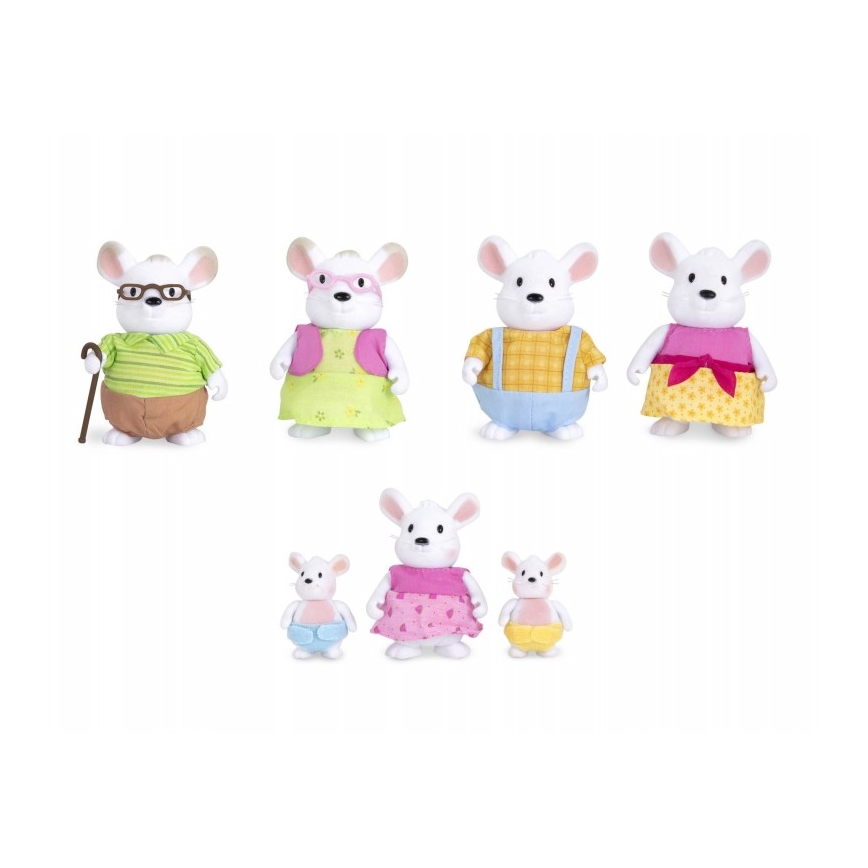 Li'l Woodzeez - Lot de figurines NIBBLEKIN famille de souris