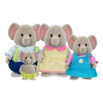 Li'l Woodzeez - Lot de figurines OLIPHANT famille d'éléphants