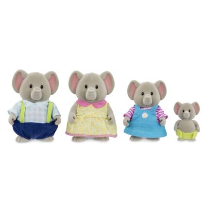 Li'l Woodzeez - Lot de figurines OLIPHANT famille d'éléphants
