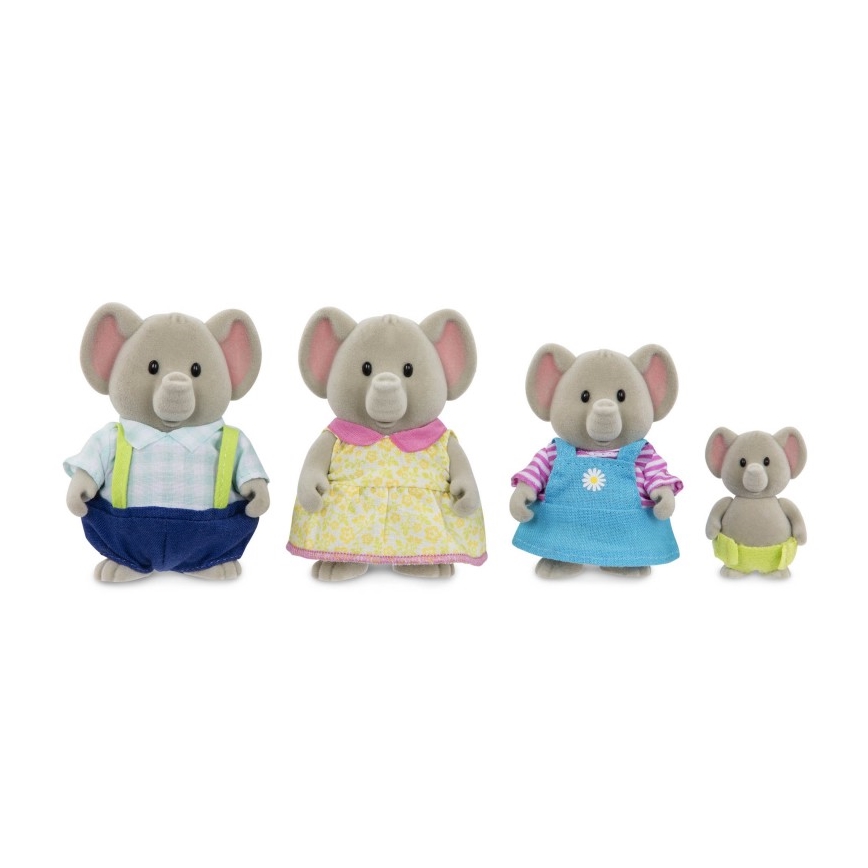 Li'l Woodzeez - Lot de figurines OLIPHANT famille d'éléphants