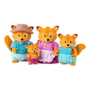 Li'l Woodzeez - Lot de figurines TIPPYTAIL famille de renards