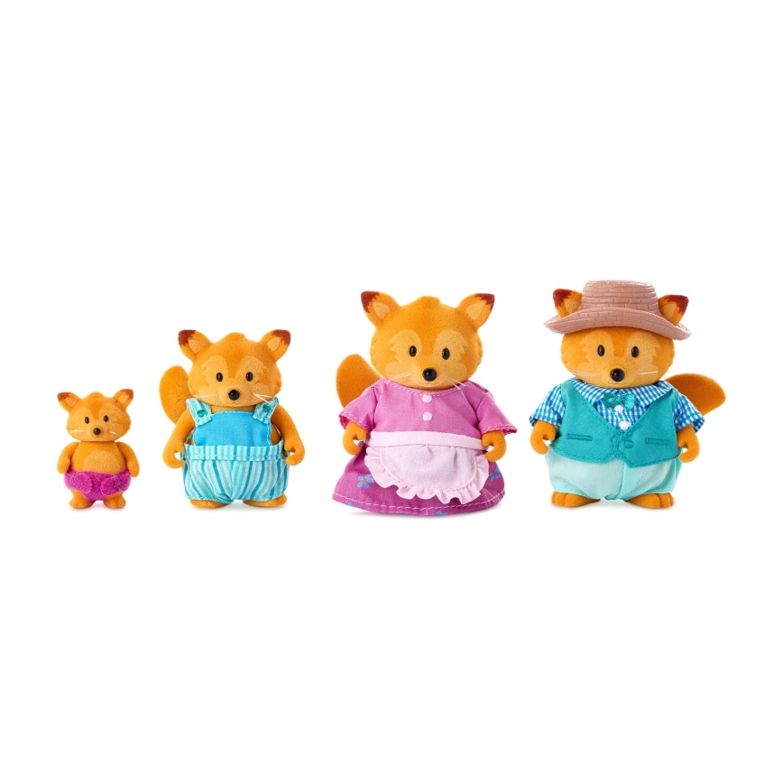 Li'l Woodzeez - Lot de figurines TIPPYTAIL famille de renards