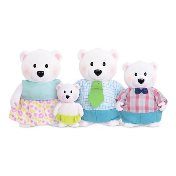 Li'l Woodzeez - Lot de figurines VAN NORTH famille d'ours polaires