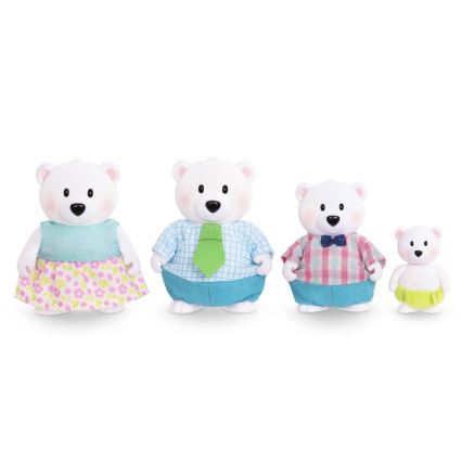 Li'l Woodzeez - Lot de figurines VAN NORTH famille d'ours polaires