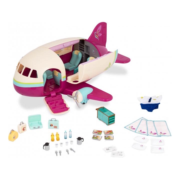 Li'l Woodzeez - Lot de jouets avion avec accessoires