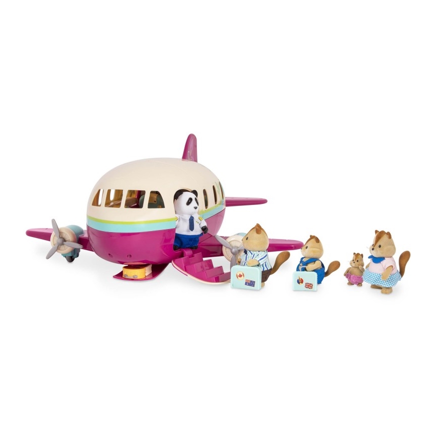 Li'l Woodzeez - Lot de jouets avion avec accessoires