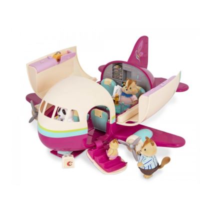 Li'l Woodzeez - Lot de jouets avion avec accessoires