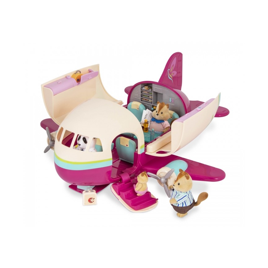 Li'l Woodzeez - Lot de jouets avion avec accessoires