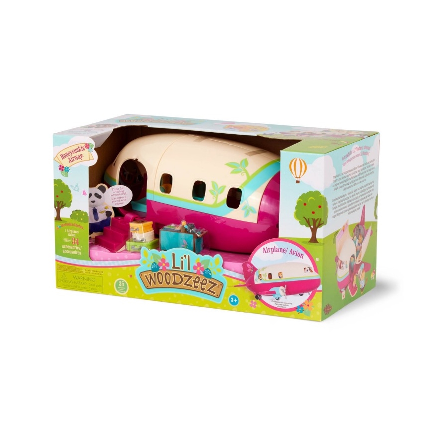 Li'l Woodzeez - Lot de jouets avion avec accessoires