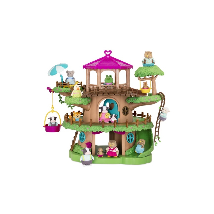 Li'l Woodzeez - Lot de jouets FAMILY TREEHOUSE maison d'arbre
