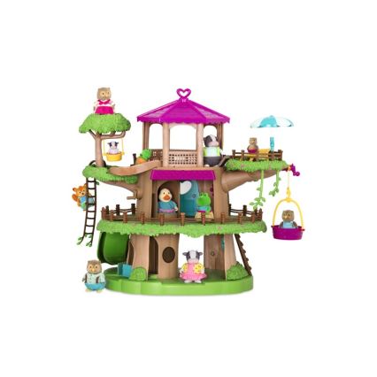 Li'l Woodzeez - Lot de jouets FAMILY TREEHOUSE maison d'arbre