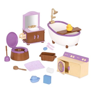 Li'l Woodzeez - Set de jouets meubles de salle de bain