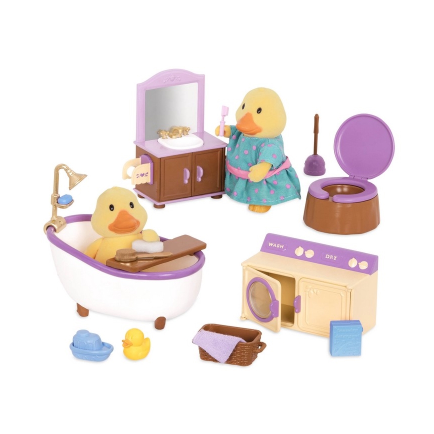 Li'l Woodzeez - Set de jouets meubles de salle de bain