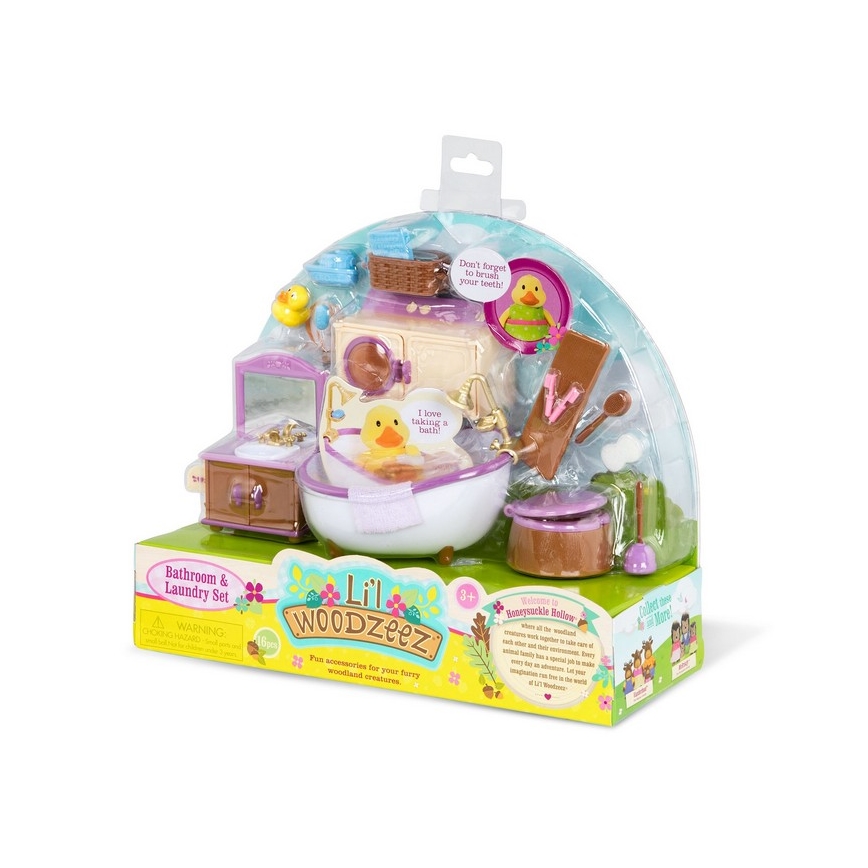 Li'l Woodzeez - Set de jouets meubles de salle de bain