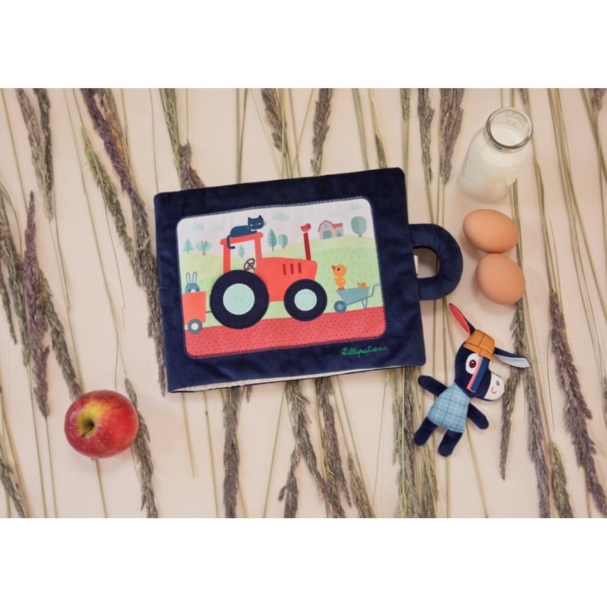 Lilliputiens - Livre textile pour enfants l'âne Ignác à la ferme
