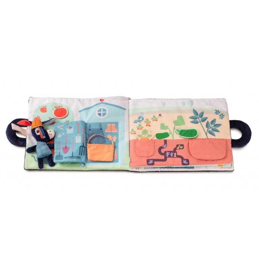 Lilliputiens - Livre textile pour enfants l'âne Ignác à la ferme