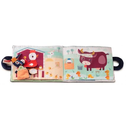 Lilliputiens - Livre textile pour enfants l'âne Ignác à la ferme