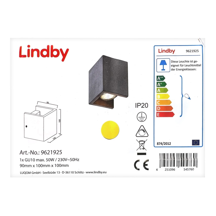 Lindby - Applique murale GERDA 1xGU10/50W/230V