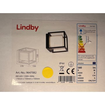 Lindby - Applique murale LED extérieure LAURENS LED/8W/230V IP44