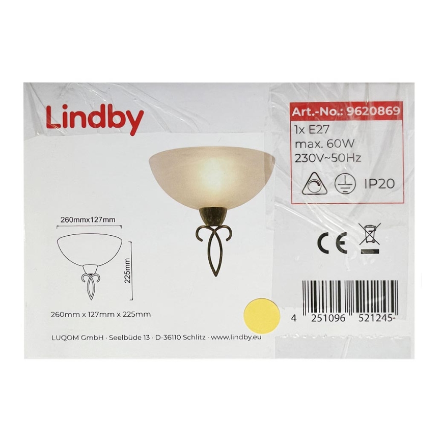 Lindby - Applique murale MOHIJA 1xE27/60W/230V