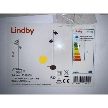 Lindby - Lampadaire SHILA 2xGU10/25W/230V