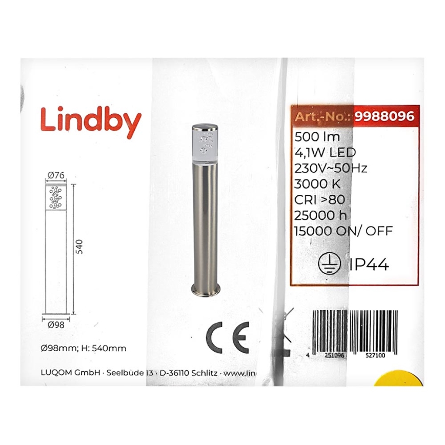 Lindby - Lampe d'extérieur BELEN LED/4,1W/230V IP44