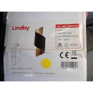 Lindby - LED Applique murale DESIRIO 1xG9/3W/230V