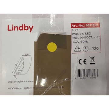 Lindby - LED Applique murale HEIKO 1xG9/3W/230V