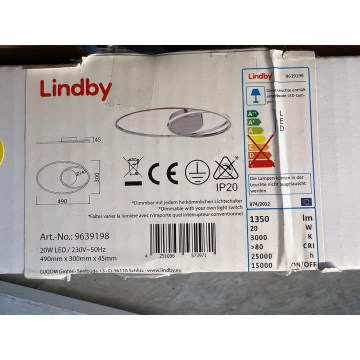 Lindby - Plafonnier à intensité variable LED XENIAS LED/20W/230V