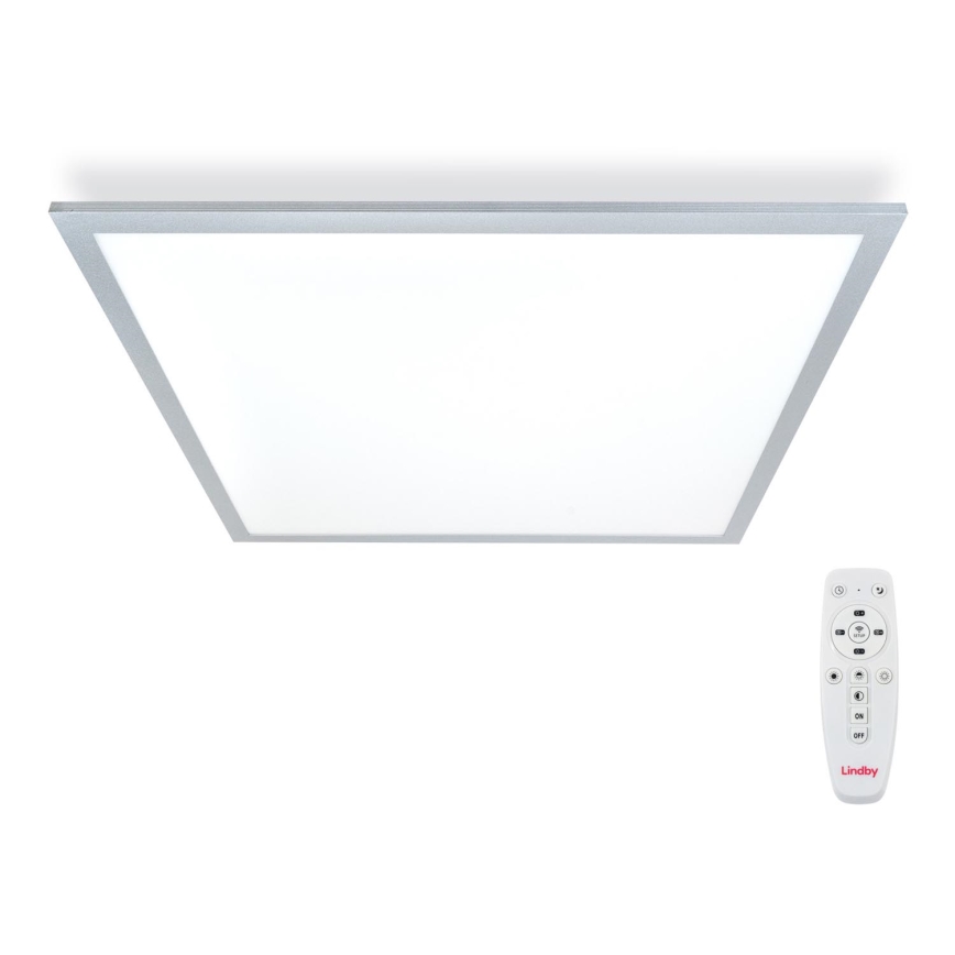 Lindby - Plafonnier à intensité variable LIVEL LED/27W/230V + Télécommande