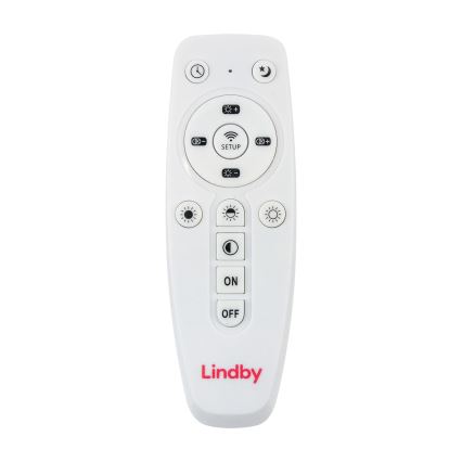 Lindby - Plafonnier à intensité variable LIVEL LED/27W/230V + Télécommande