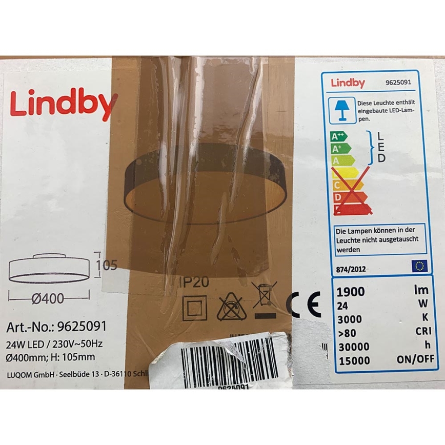 Lindby - Plafonnier SAIRA LED/24W/230V