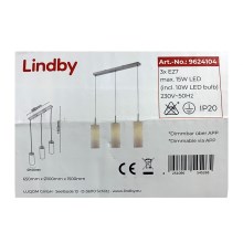 Lindby - Suspension filaire à intensité variable LED RGBW FELICE 3xE27/10W/230V Wi-Fi Tuya