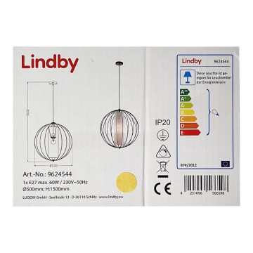 Lindby - Suspension filaire KORIKO 1xE27/60W/230V