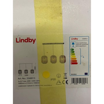 Lindby - Suspension filaire MARLY 3xE27/40W/230V