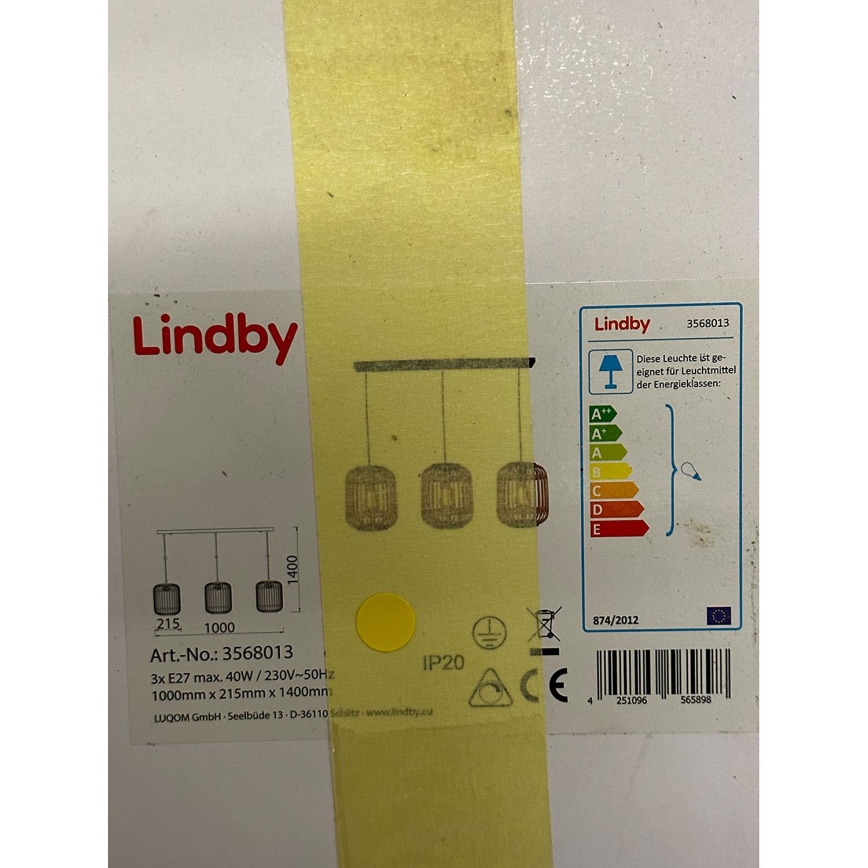 Lindby - Suspension filaire MARLY 3xE27/40W/230V