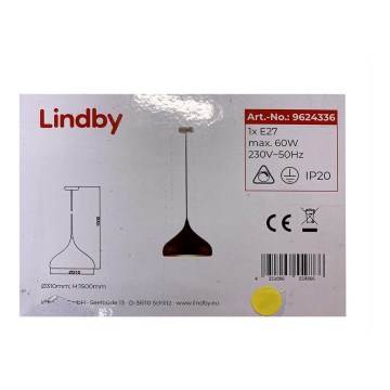 Lindby - Suspension filaire RITANA 1xE27/60W/230V