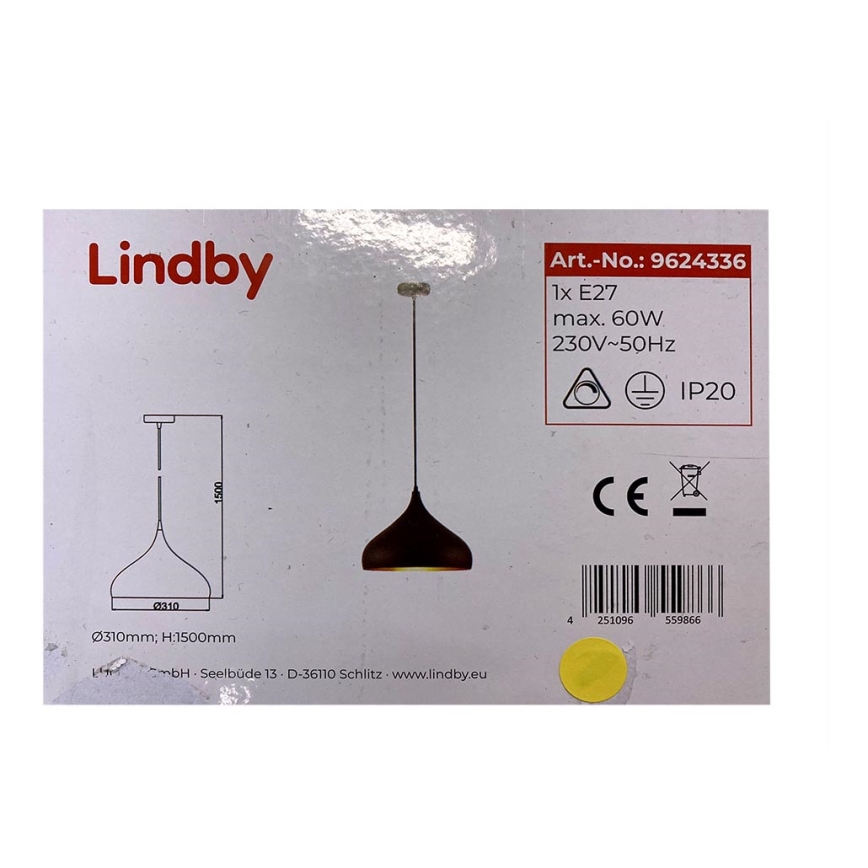 Lindby - Suspension filaire RITANA 1xE27/60W/230V
